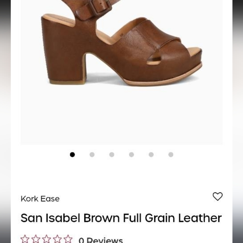 Kork Ease San Isabel Carlos Brown Leather Platform Clog Heel Sandal Shoe Women 8 - Picture 13 of 14